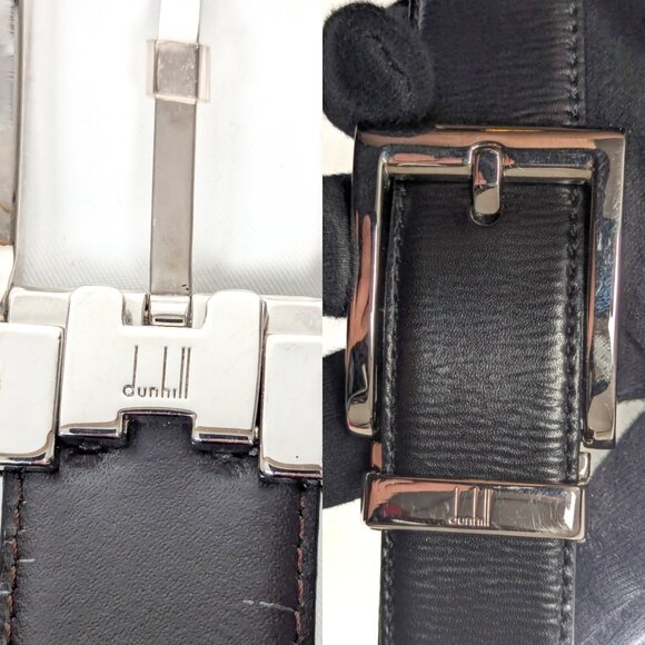DUNHILL Reversible Men's Belt Black Brown - Size 40 - Picture 3 of 11